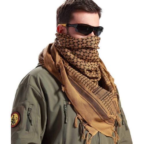 Shemagh Scarf Wrap για Άνδρες και Γυναίκες, Tactical Desert Scarf 100% Βαμβάκι, Αναπνέουσα Προστασία