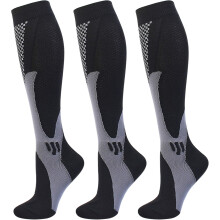 Calcetines de compresión para hombre y mujer, calcetines deportivos con tecnología de compresión progresiva en forma de V, tejido transpirable que