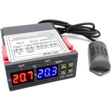 Flammhemmender digitaler Temperaturregler, integrierter Sensor für hohe Genauigkeit, Dual-Display mit großem Temperaturbereich, ideal zum Kühlen