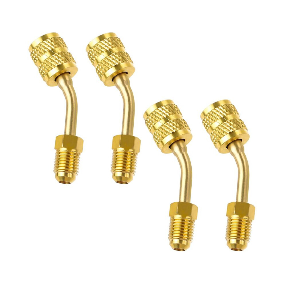 High-Quality R410a Adapter For Mini Split System, Security Guaranteed Easy Access 45 Degree Angle Brass Construction 9169997674203