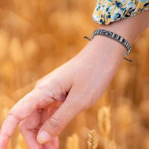 Βραχιόλι με ρυθμιζόμενο μήκος από σχοινί για εκείνον και εκείνη, Unisex μποέμ 1