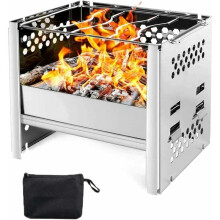 Tökéletes bármilyen alkalomra faszenes grillhez, gyors beállítás szerszám nélküli összeszereléssel és rozsdaálló rozsdamentes acél