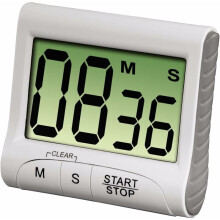 Vielseitiger digitaler Timer, augenschonende Uhr mit großem Display und lautem Alarm für Homeoffice, elegantes Design, magnetische Rückseite und