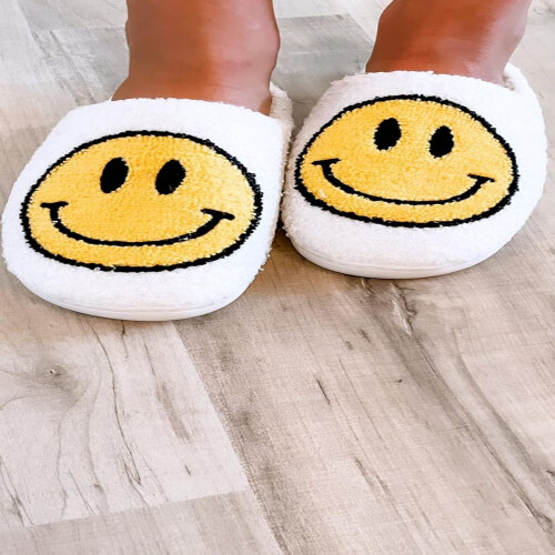 Παντόφλες Happy Face για άνδρες και γυναίκες, μαλακά, βελούδινα, ζεστά παπούτσια 2