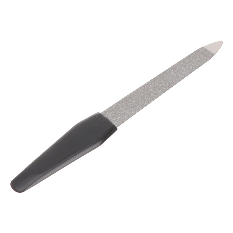 Stainless Steel DoubleSided Nail File and Buffer Set with Ergonomic Long Handle for Precision Manicure