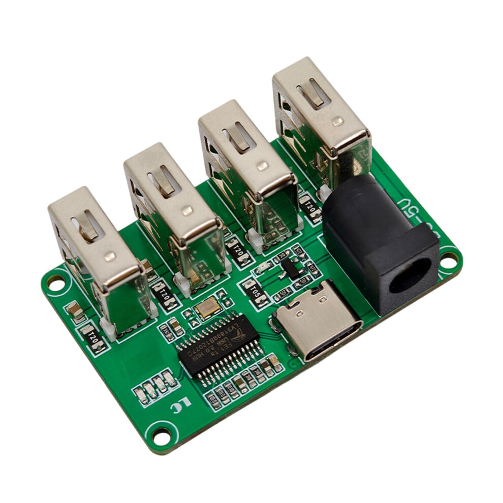 Usb C To 4 Port Usb 2.0 Hub With Led Indicators, Compact Multidevice Adapter For Laptop 9450606173775