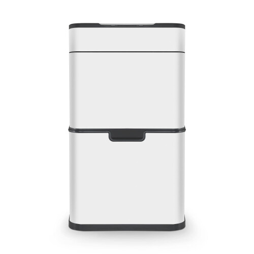 Tower Tower Ozone Recycling Sensor Bin, 50L, Hands Free Opening, Carbon Filter, White T938021WHT