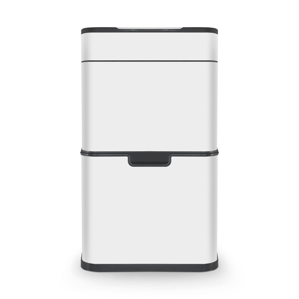 Tower Ozone Recycling Sensor Bin, 50L, Hands Free Opening, Carbon Filter, White T938021wht