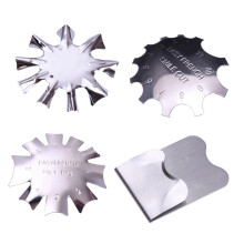 4pcs Stainless Steel Nail Art Stencil Set – Precise French Template Plates for Home and Salon Use
