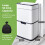 Tower Tower Ozone Recycling Sensor Bin, 50L, Hands Free Opening, Carbon Filter, White T938021WHT 9