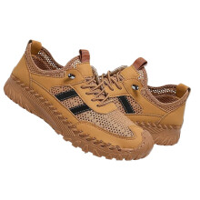 Men's Orthopedic SlipOn Hiking Shoes with Arch Support, Breathable Mesh, NonSlip Sole, Wide Toe Box, Brown, UK 14