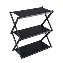 Camping Shelf 3 Tier Folding Portable Organizer Table for Outdoor Tent RV Picnic Hiking BBQ