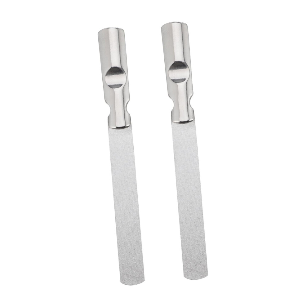 2pcs DoubleSided Stainless Steel Nail File for Manicure and Gel Nails with Precision Shaping