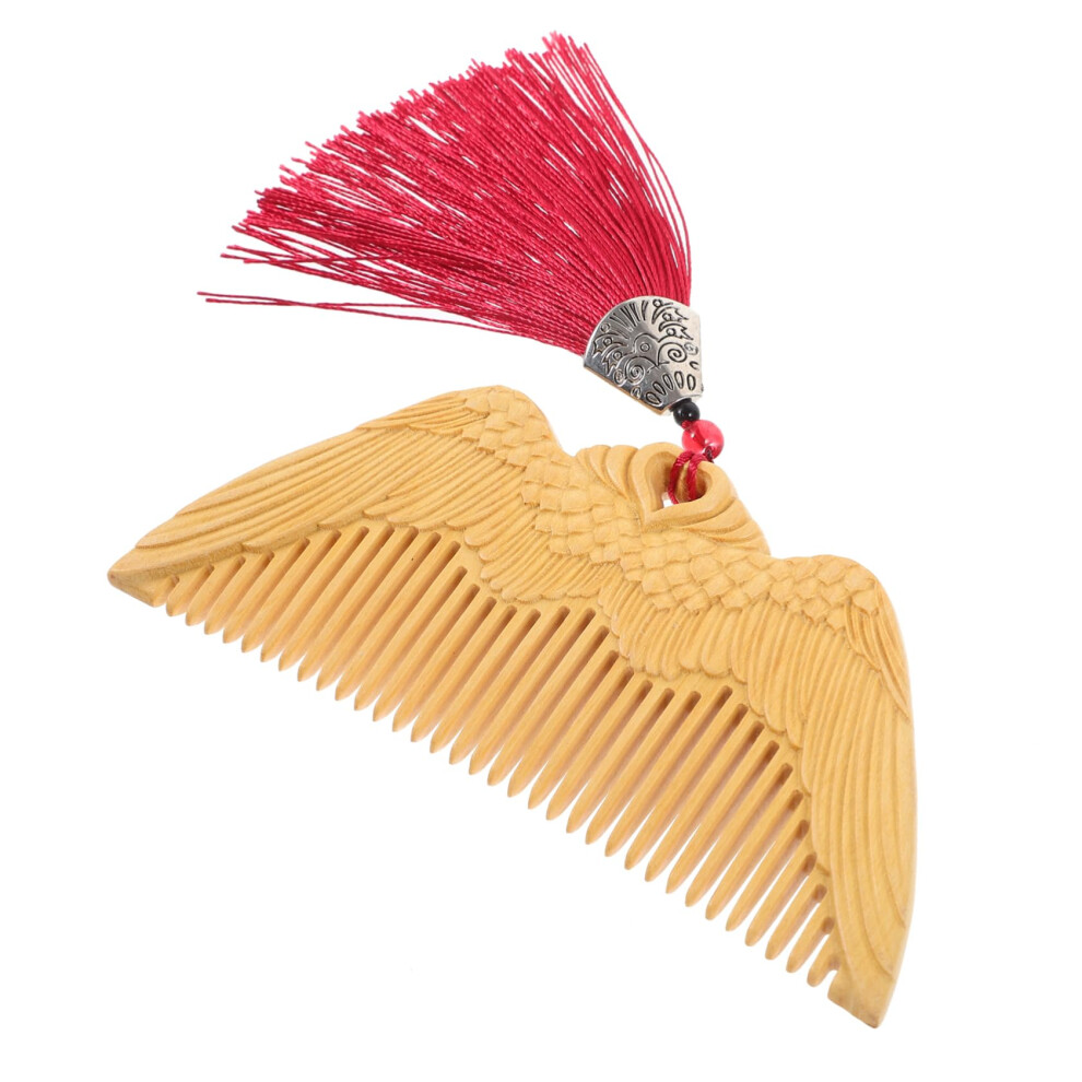 Wooden Fine Tooth Hair Comb AntiStatic Detangling Pocket Size for Women Styling