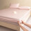 Satin Fitted Bed Sheet Set 200x220cm Breathable Soft Brushed Bedding for Double Bed 1