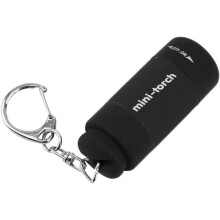 Mini ficklampa för nyckelringar, bärbar USB-laddningsbar LED-ficklampa liten ficklampa med roterande strömbrytare, USB-laddningsbar kompakt design