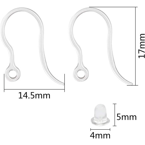 Hypoallergenic Clear Silicone Earring Backs, Replacement With Durable Rubber For A Comfortable Secure Hold, Lightweight Design, Portable Size, 1