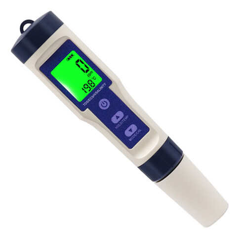Digital PH Meter with 5-in-1 Function, High Precision Water Quality Analysis Tool, Multiparameter Water Test for Laboratory Testing Applications