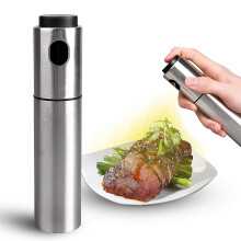 Sprühflasche für gesundes Kochen, wiederverwendbares multifunktionales Küchengerät, Ölsprühgerät aus lebensmittelechtem Edelstahl, kompaktes,