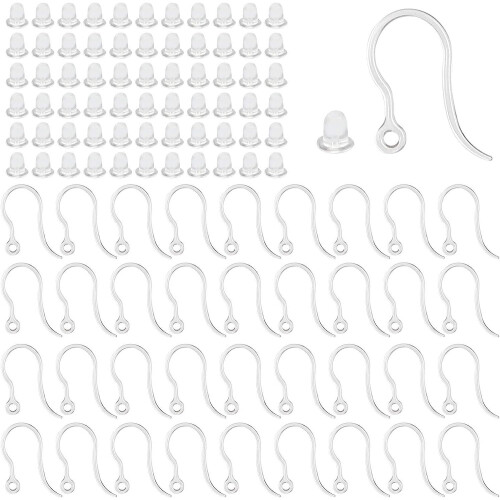 Hypoallergenic Clear Silicone Earring Backs, Replacement With Durable Rubber For A Comfortable Secure Hold, Lightweight Design, Portable Size,
