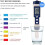Multifunctional Water Quality Tester, Digital Salinity Meter with PH, TDS, EC, Temperature Measurement, Wide Range Backlight Screen, Automatic 4