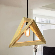 Simple Solid Wood Lamp, Nordic Modern Home with Hanging Lighting Fitting for Geometric Chandeliers