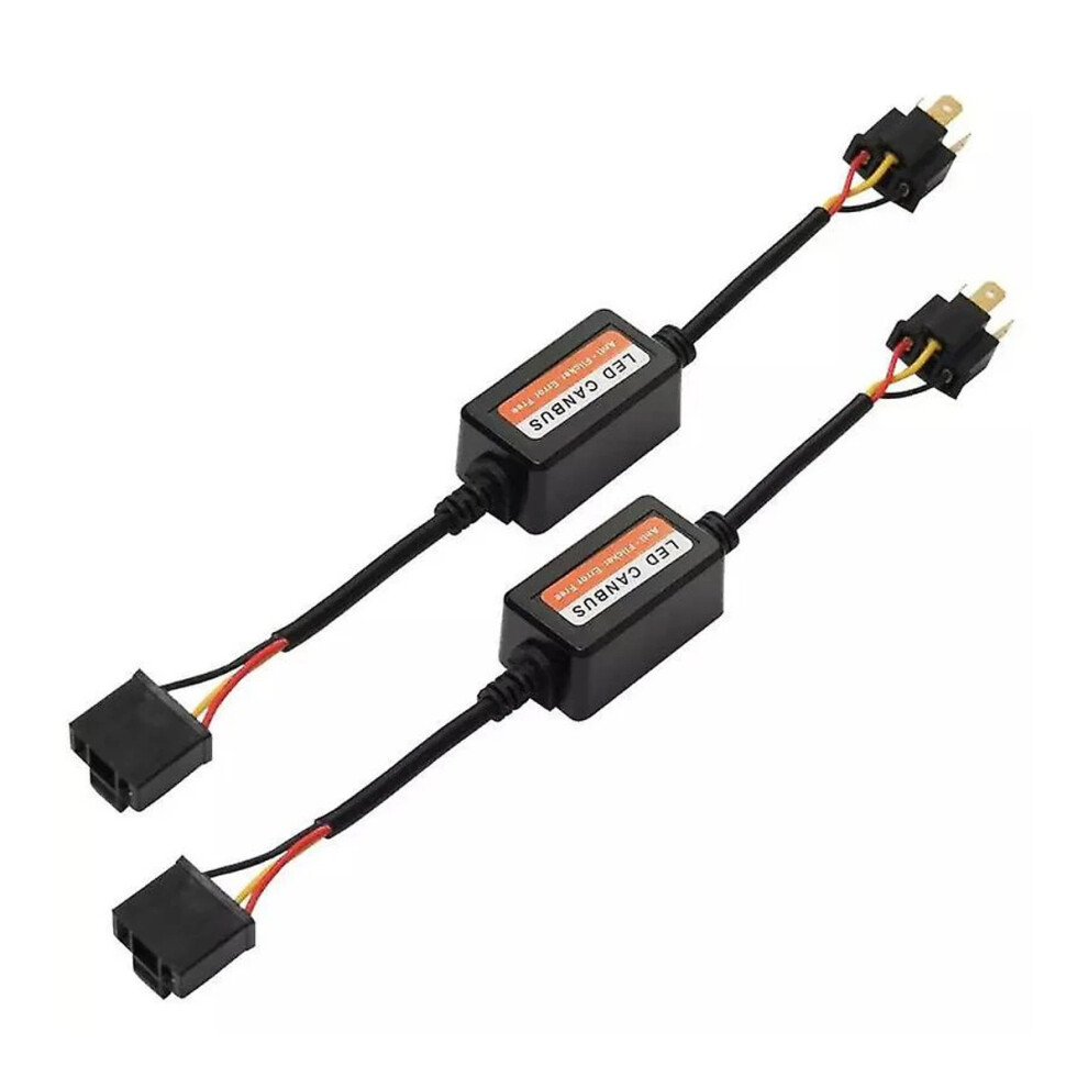 H7 Led Anti Flicker Harness, Canbus Error Free Decoders, Plug And Play Installation For Enhanced Visibility, Solve Low Current Draw Problems, 2Pcs 9433291276358