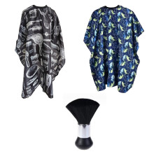 Professional Hair Cutting Cape with Snap Closure, Water-resistant Pongee Material Salon Barber Cape for Multi-function Hairdressing Accessories