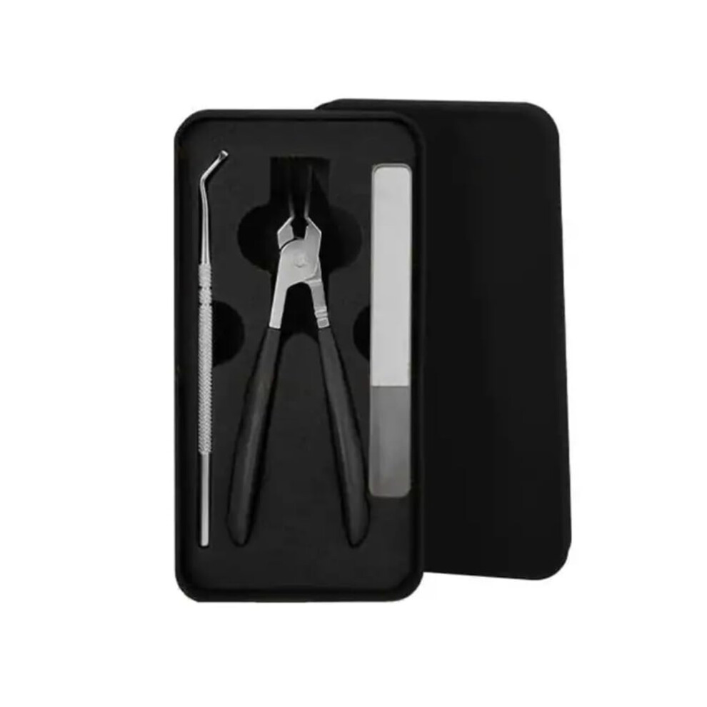 Black Toenail Clippers Set With Precise Angled Blade, Splashresistant Design And Ergonomic Nonslip Grip (Black)