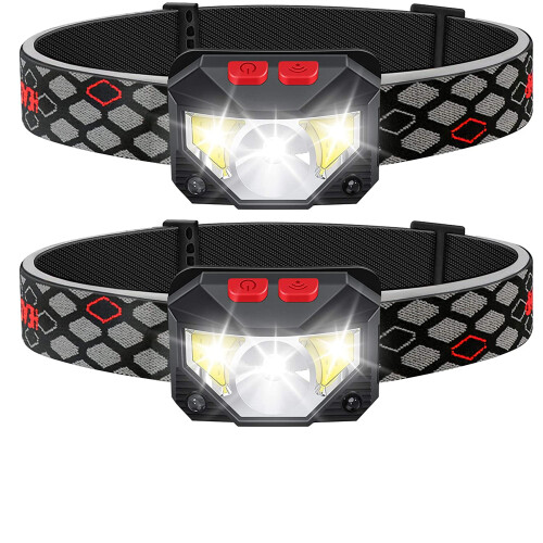 Επαναφορτιζόμενος εργονομικός φακός κεφαλής, αδιάβροχος με έλεγχο αισθητήρα
