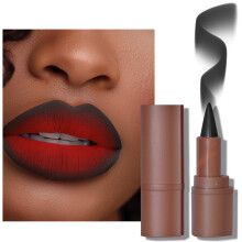 Matte Dark Ombre Lip Liner and Lipstick 2in1 Crayon 08# Dark for Gothic Makeup