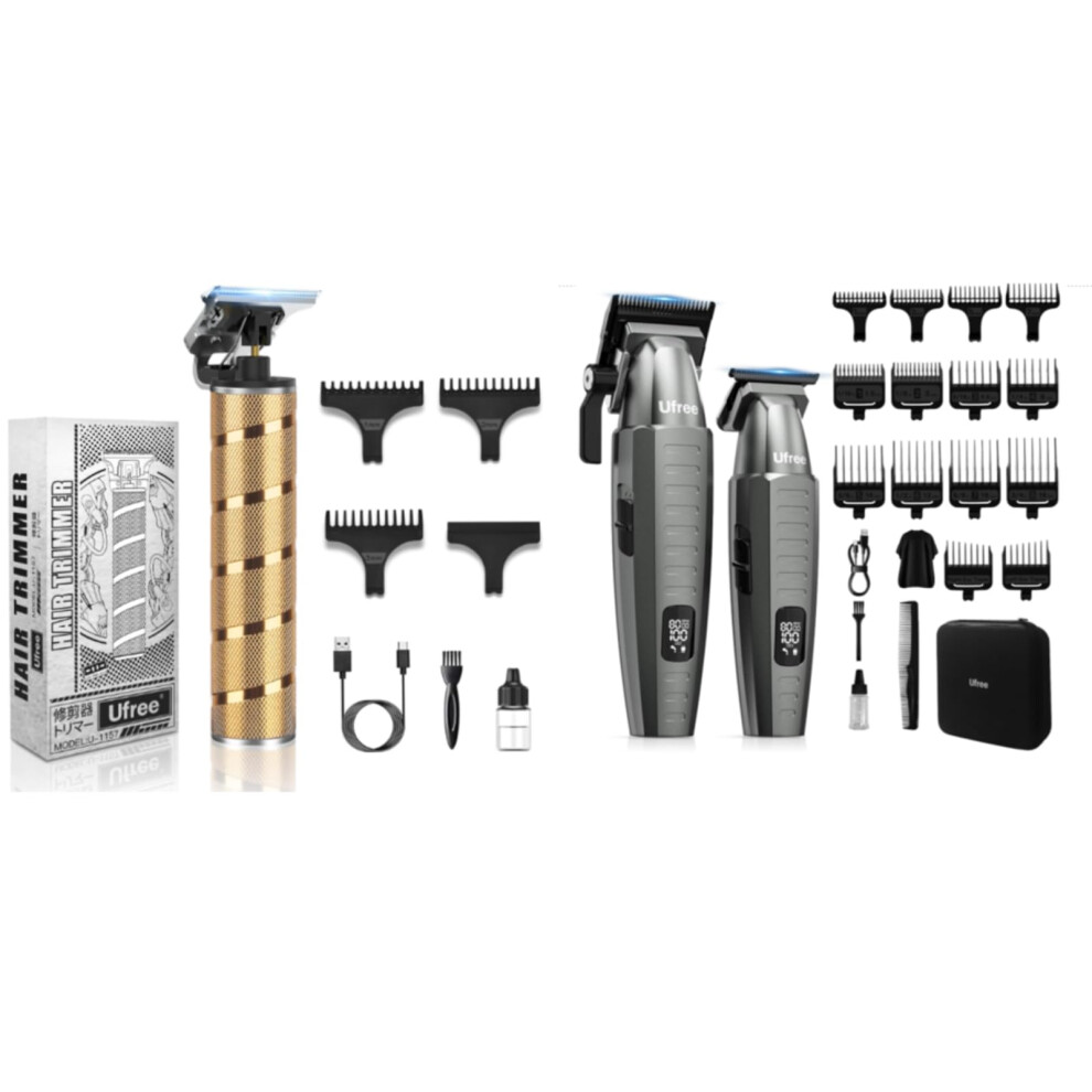 Professional Hair Clippers for Men with Titanium TBlade, Cordless Beard Trimmer, Fast Charging