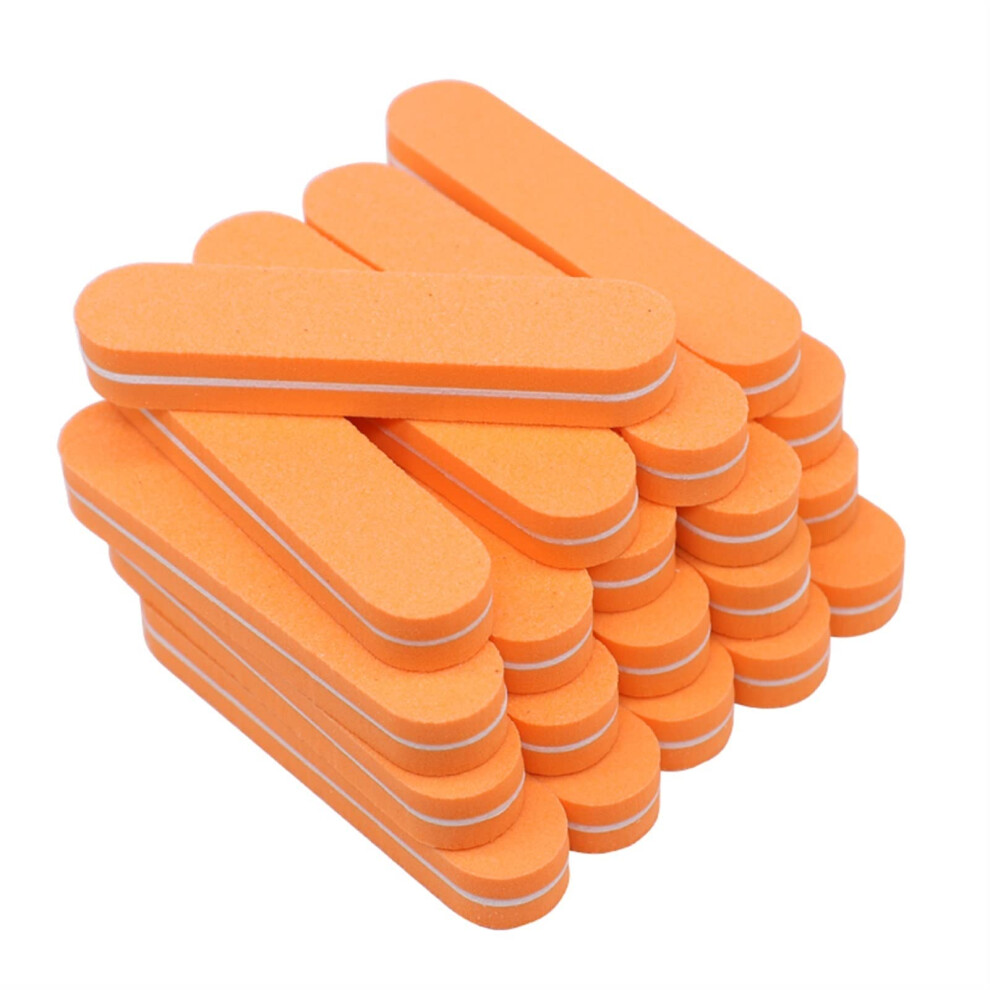 50pcs Mini Nail Buffer Block 100/180 Grit Soft Sponge Nail File Buffer for Quick Manicure