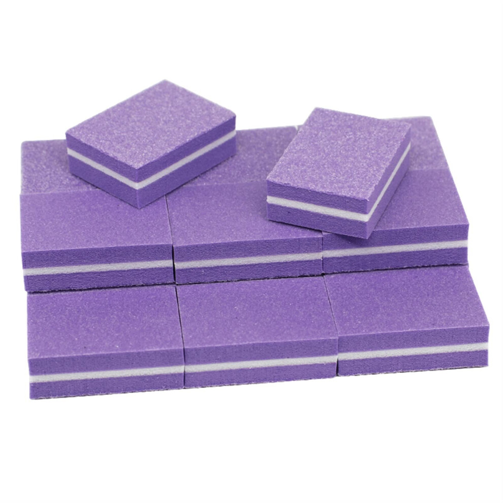 Nail Buffer Block 200pcs 100/180 Grit TwoSided EVA Sanding Sponge for Professional Manicure