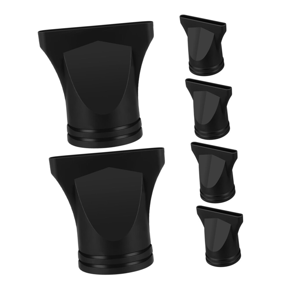 Universal Hair Dryer Diffuser and Nozzle Set, 6pcs Plastic Attachments for Styling and Volume