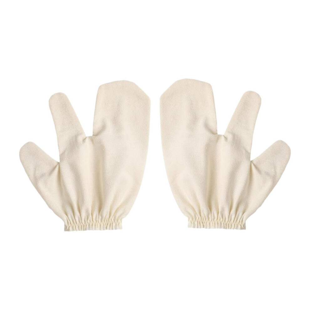 Bath Scrubbing Glove with Elastic Wristband, Gentle Silk Exfoliating Shower Glove 22x16cm