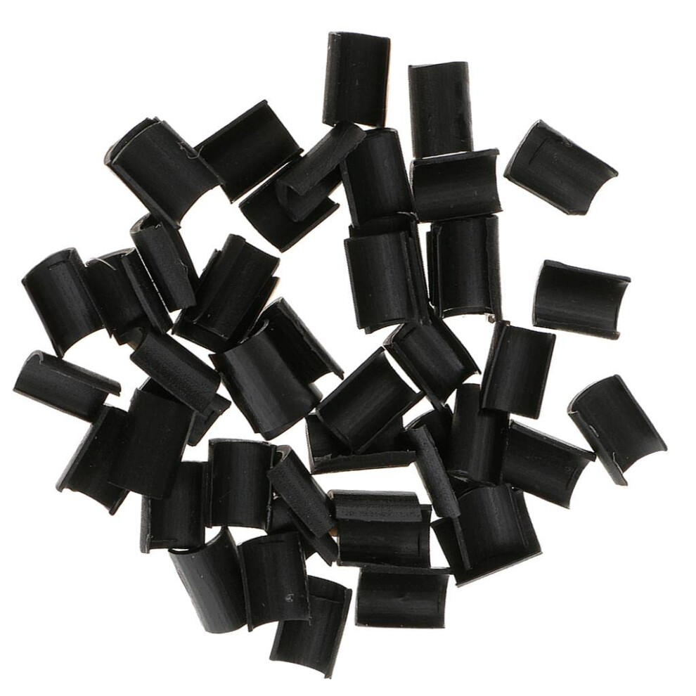 Unisex Black 50Pcs Keratin Hair Extension Glue Beads For U Tip Hot Fusion Quick Rebonding