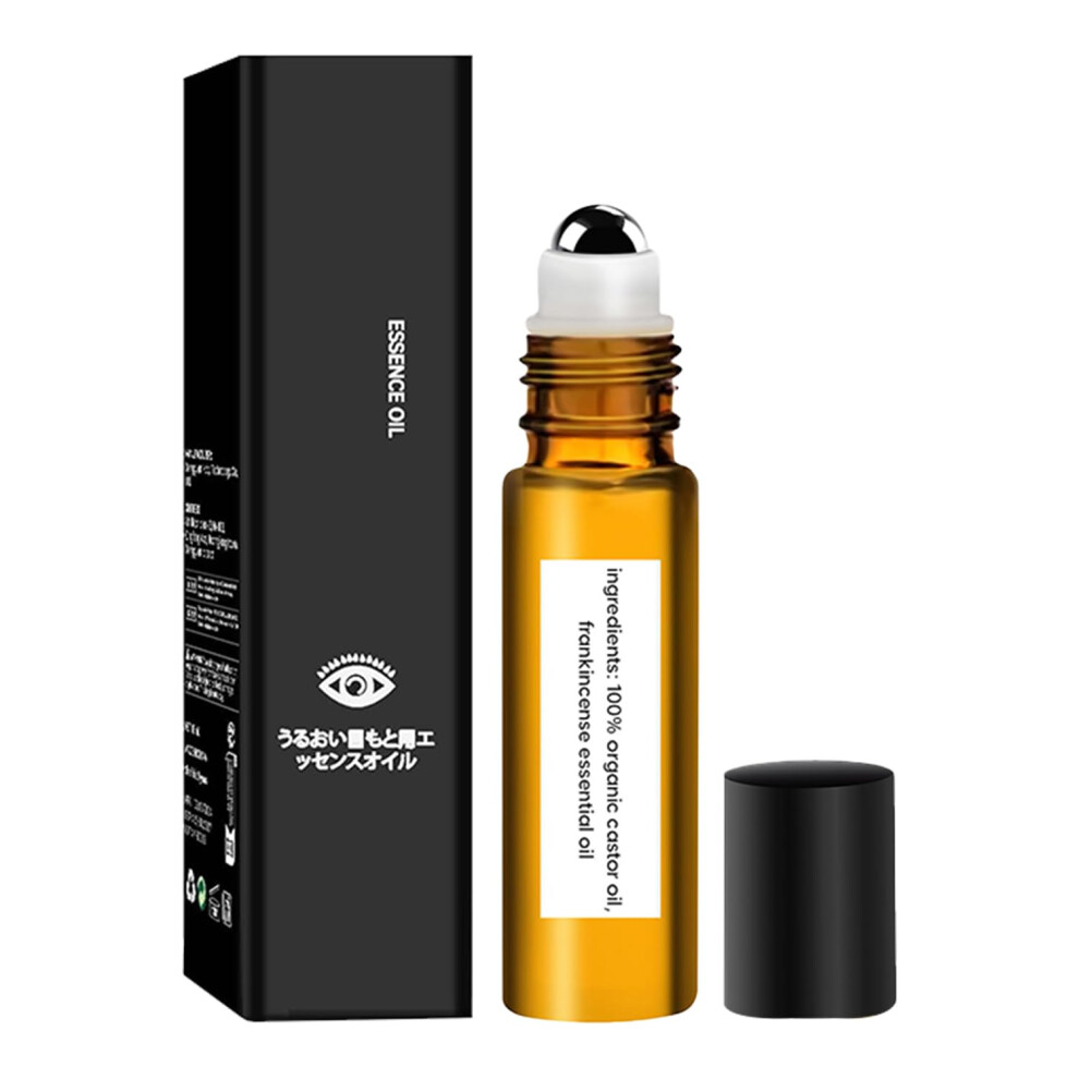 Dark Eye Roller With Castor Oil And Frankincense, Cooling Under Eye Serum For Circles And Puffiness
