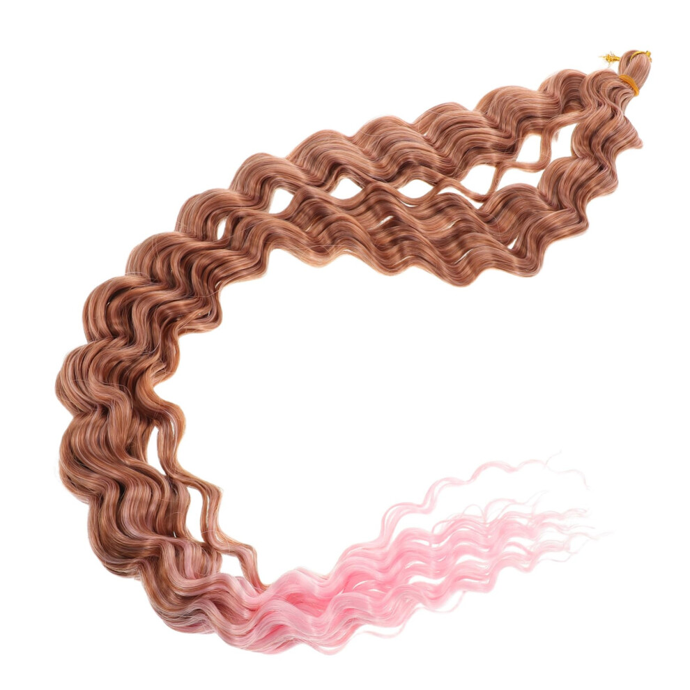 Unisex Deep Wave Hair Extensions Heat Resistant Synthetic Wavy Bundles For Women Instant Volume Boost