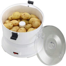 Electric Potato Peeler with Container, 1KG Capacity, OneTouch Automatic Vegetable Peeler for Kitchen