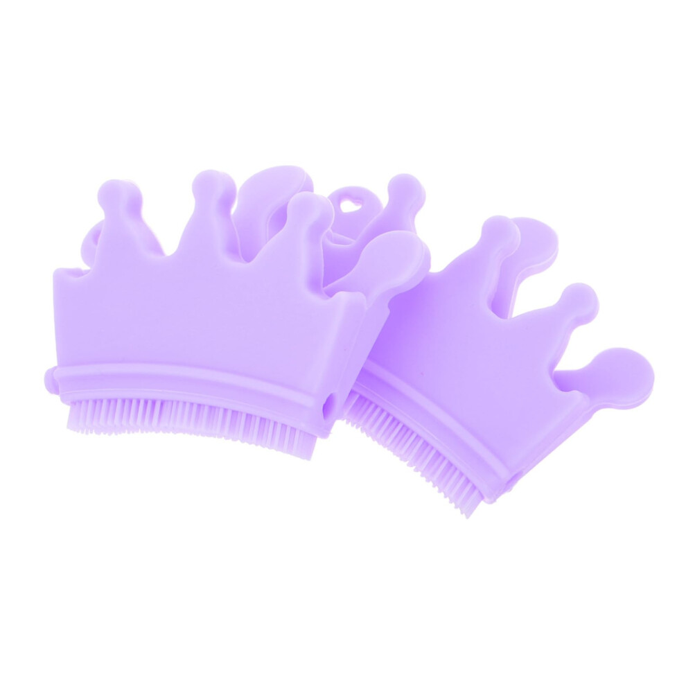 Silicone Nail Brush with Finger Holder for Manicure, Lavender Stand and Separator Tool