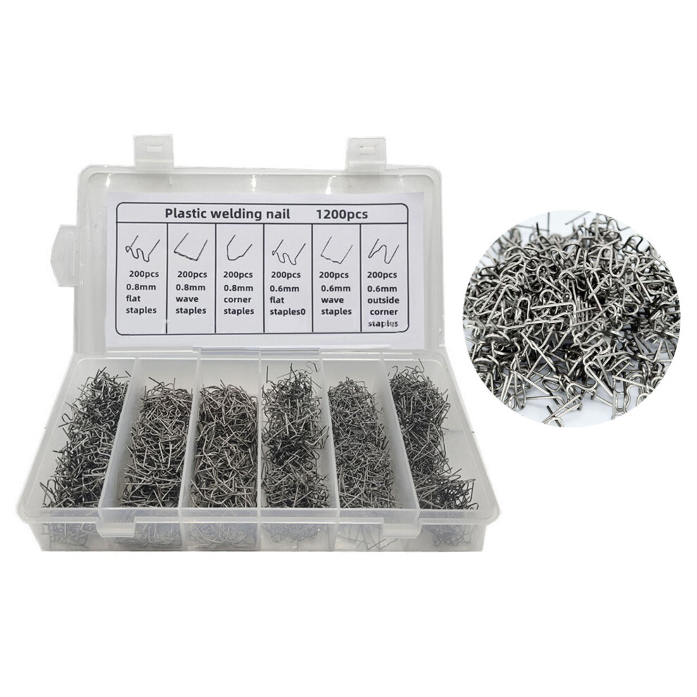 1200Pcs Car Bumper Plastic Repair Welding Nails With Box Hot Staples 3301381100455