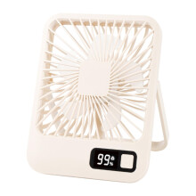 Rechargeable Foldable Desk Fan 5 Speed 1500mAh USB Quiet Cooling with Digital Display for Office Travel Camping