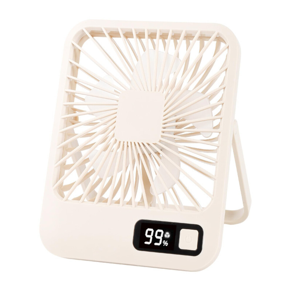 Rechargeable Foldable Desk Fan 5 Speed 1500Mah Usb Quiet Cooling With Digital Display For Office Travel Camping 9365369830486