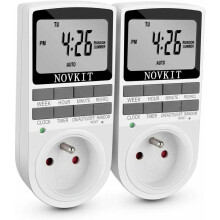 Energy Saving 24 Hour Programmable Outlet Timer, Digital Programmable Switch with Infinite Repeat Cycle for Home Automation