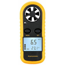 Multi-function Wind Meter, Measures Wind Chill Temperature & Speed, Perfect for Fan Manufacturing & Leather Case Protection for Safe Storage