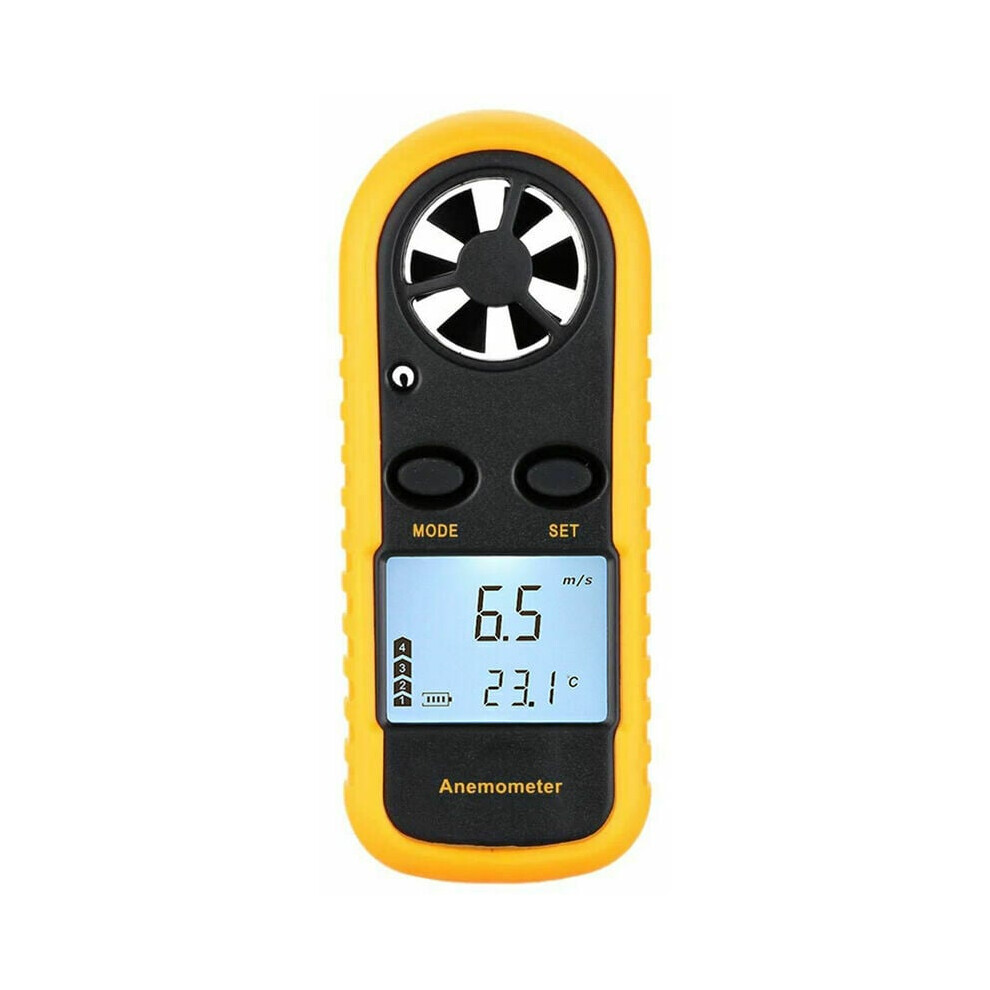 Digital Lcd Display Anemometer, Wind Temperature Gauge For Accurate Air Flow Velocity Readings, Ideal For Outdoor Activities & Indoor Hvac Testing 9340258976698