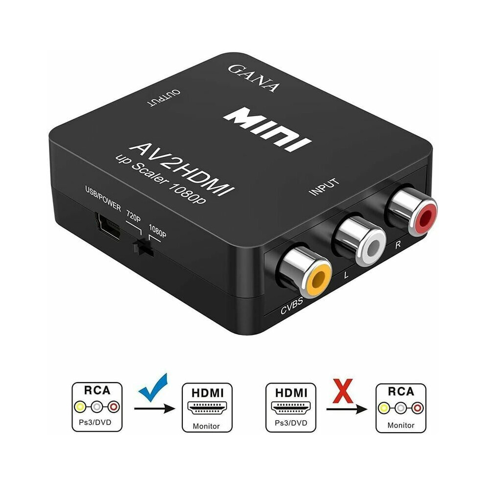 Revolutionary Rca Composite To Hdmi Converter, Support Pal Ntsc High-Quality Chip For Uninterrupted Work Ensuring Advanced Signal Processing And 9169997681072