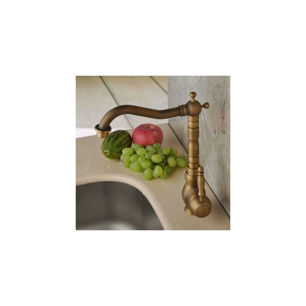 Luxurious Antique Brass Kitchen Faucet, No Splash Design Ensures Hygienic Water Usage, Premium Energy-Saving Frother Built Into Spout, Suitable For 9173940950825