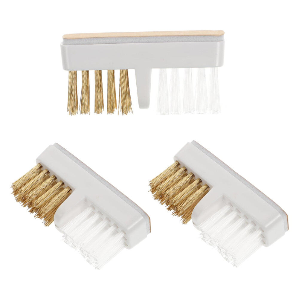 3Pcs Nail Drill Bit Cleaning Brush with Copper Wire Bristles for Deep Cleaning and Replaceable Head
